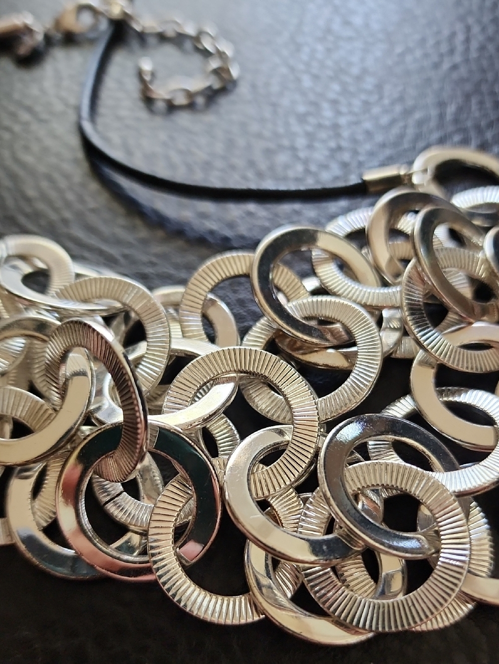 Elegant Joan Rivers Silver-Link Statement Necklace - Women Jewelry